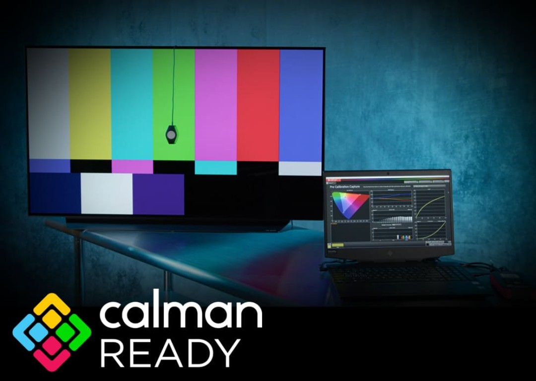 tv being calibrated with calman